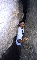 Me following through the cave.